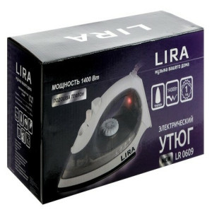 Утюг электрический LIRA LR 0609 /с тефлоновым покрытием, мощ.1600Вт/уп.12шт.