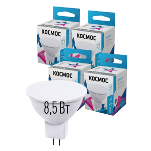 Светодиодная лампа КОСМОС JCDR 8.5W 220V GU5.3 4500K